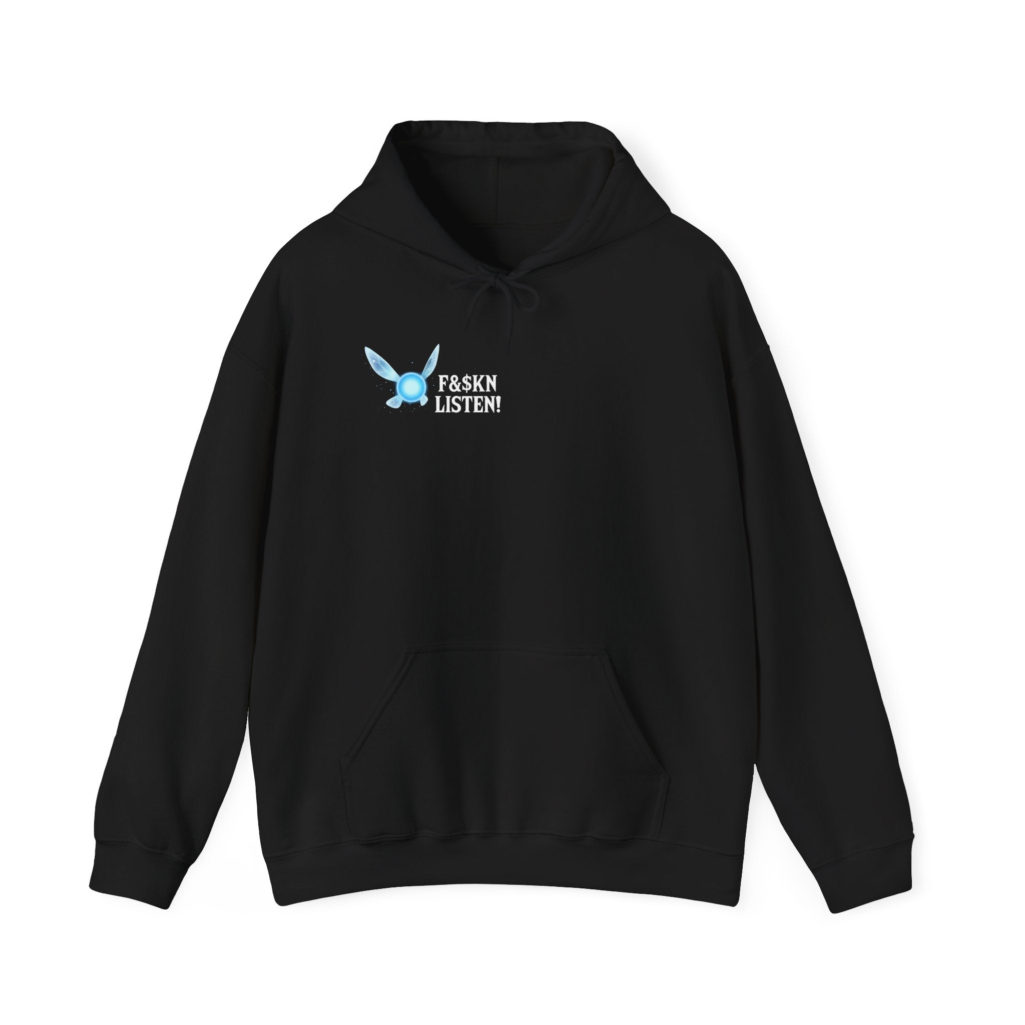 Butterfly "Listen" Hoodie — Minimal Inspirational Graphic Sweatshirt