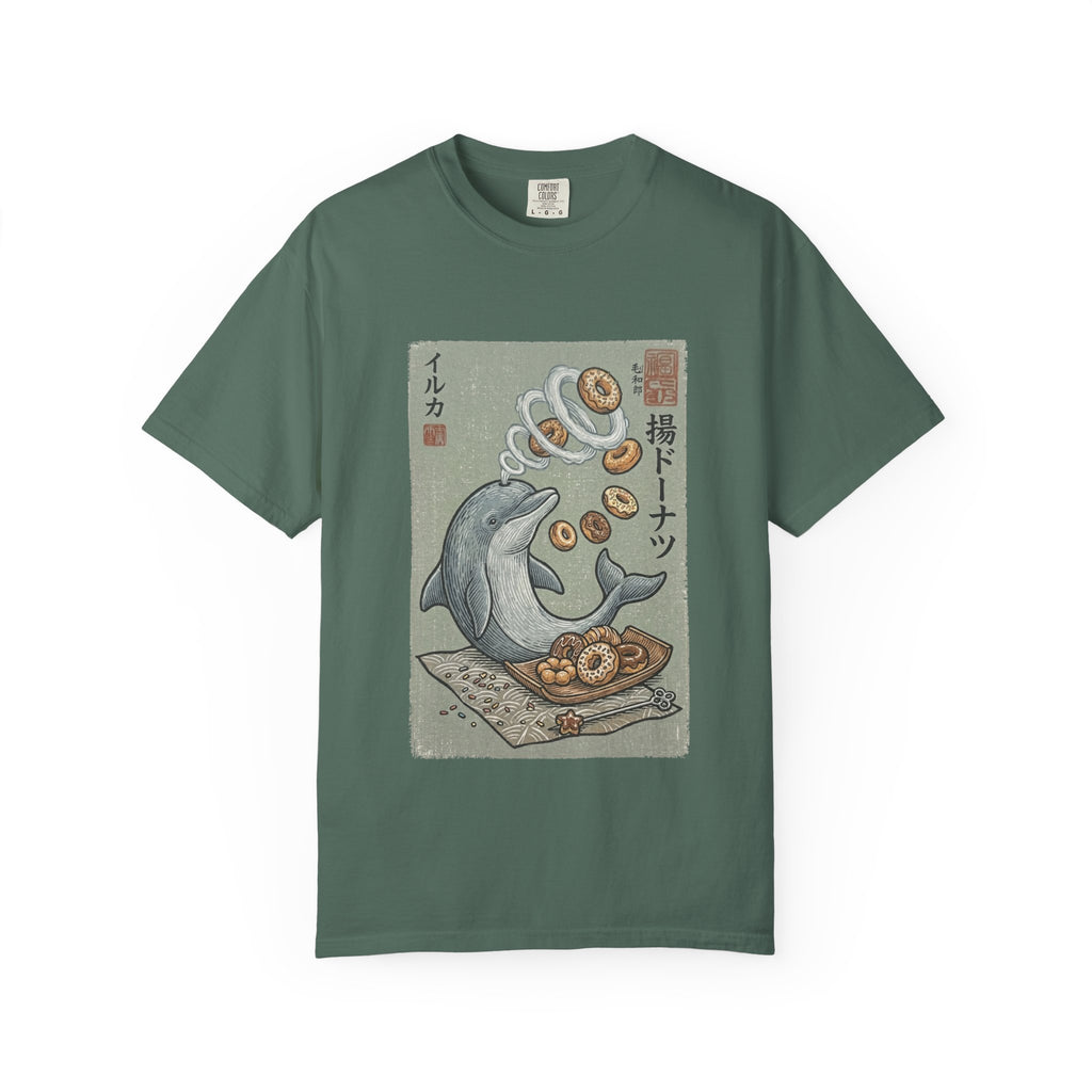 Dolphin & Doughnuts Ukiyo-e Tee | Ironic Japanese Art Streetwear