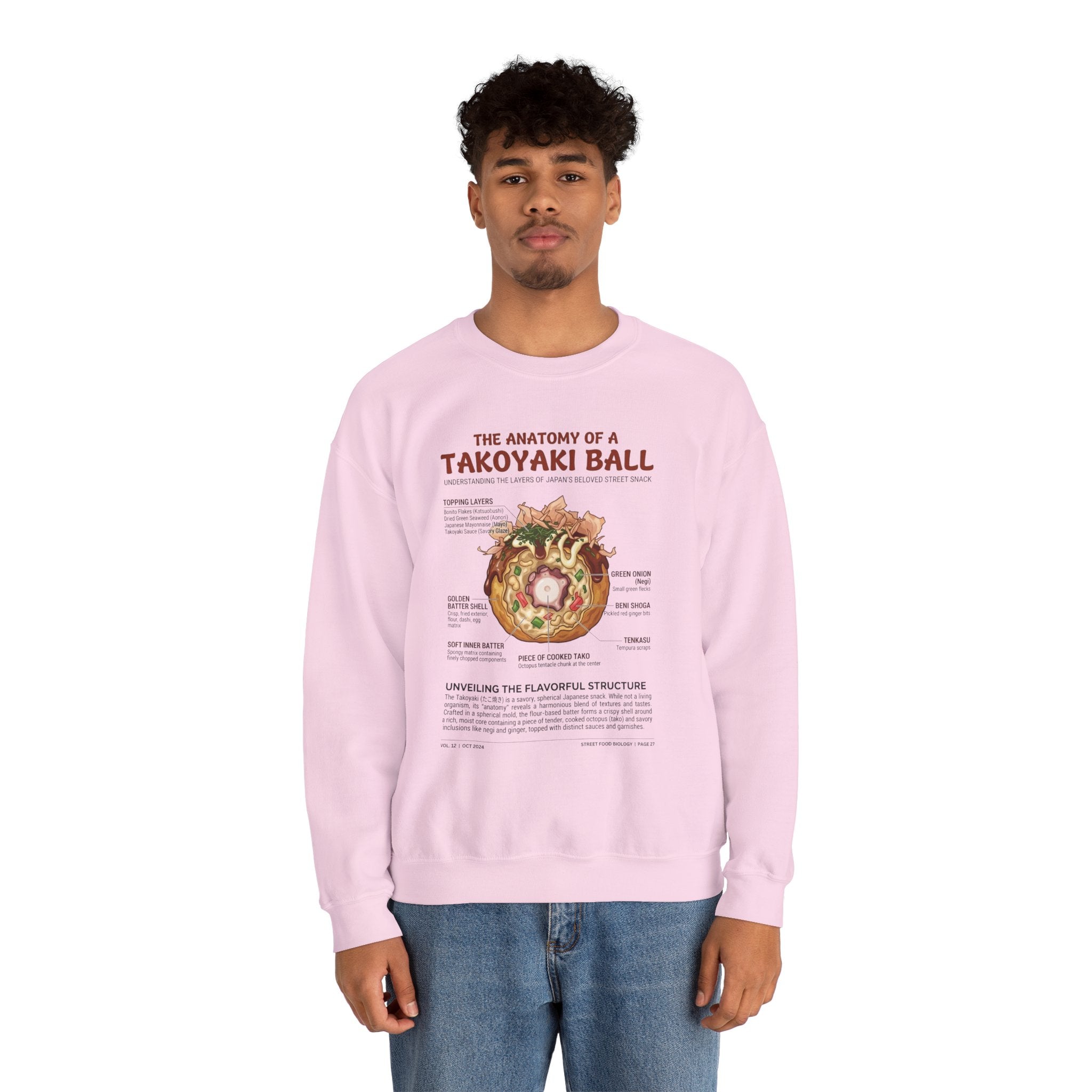 "Anatomy of a Takoyaki" Sweatshirt - Japanese Street Food Science Crewneck