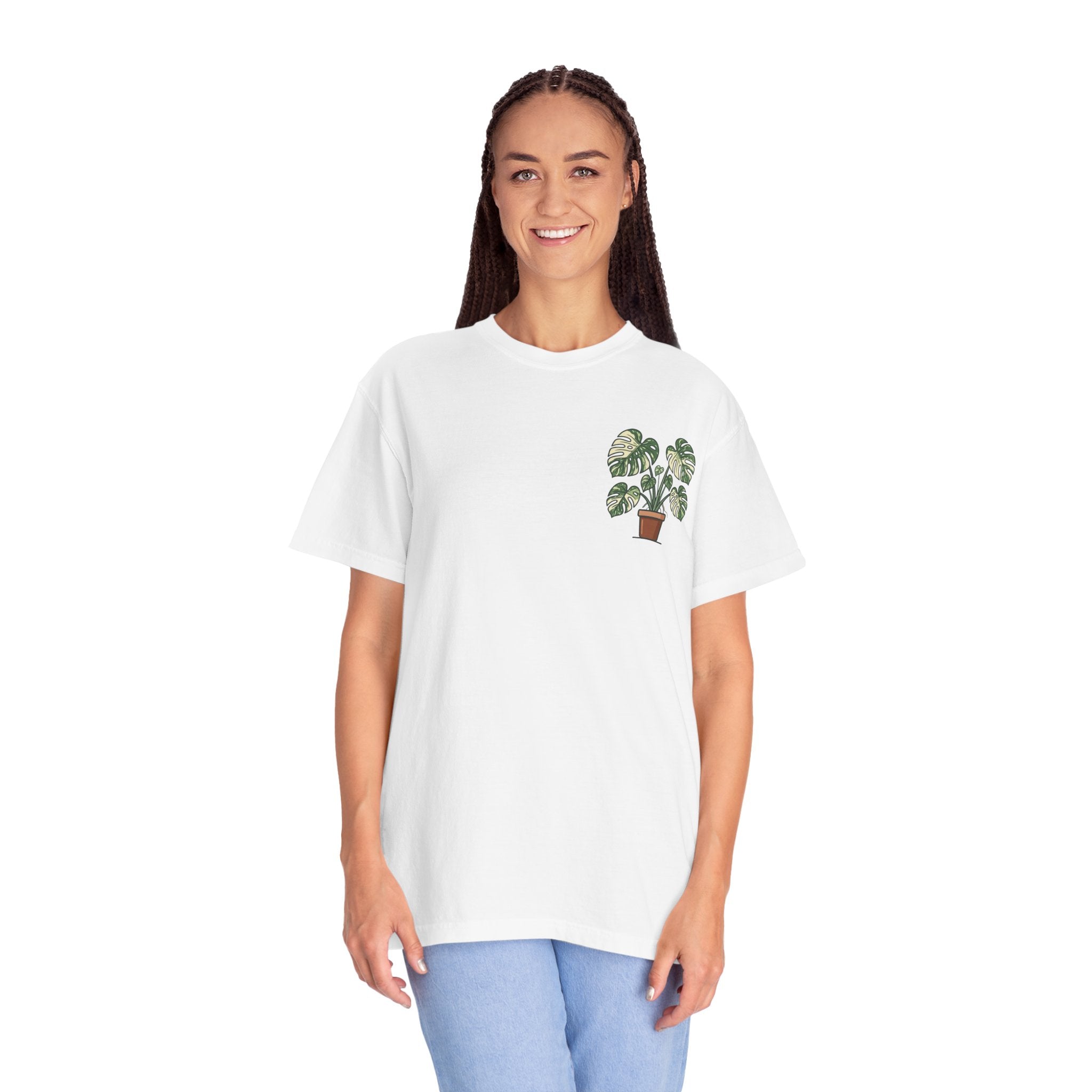 "Grow Through What You Go Through" Variegated Monstera Shirt - Rare Plant Botanical Tee