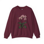 Botanical Orchid Graphic Sweatshirt | Japanese Aesthetics Streetwear Crewneck
