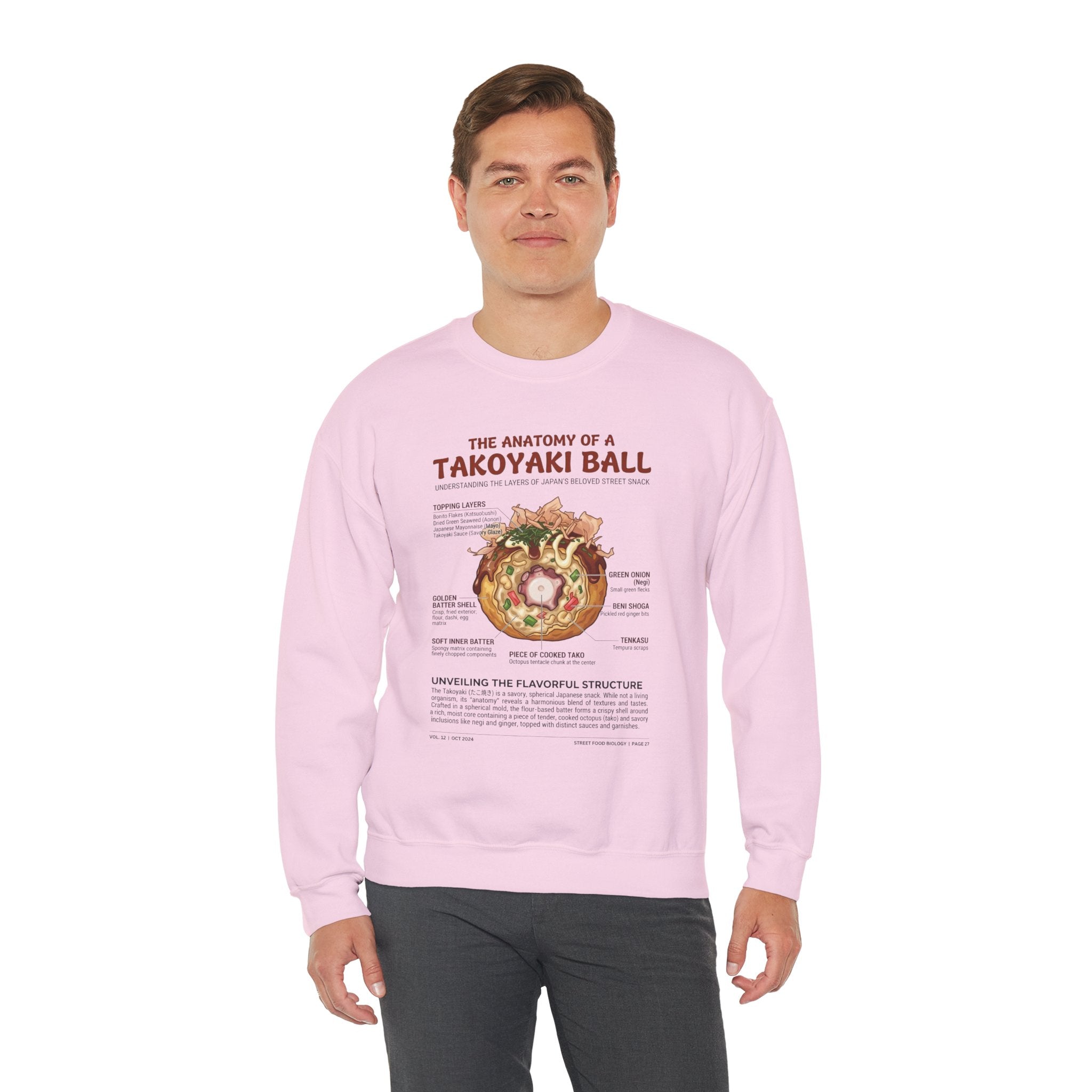 "Anatomy of a Takoyaki" Sweatshirt - Japanese Street Food Science Crewneck