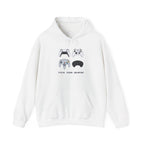 Gaming Controllers Hoodie — “Pick Your Weapon” Retro Console Controller Sweatshirt