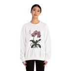Botanical Orchid Graphic Sweatshirt | Japanese Aesthetics Streetwear Crewneck