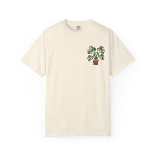 "Grow Through What You Go Through" Variegated Monstera Shirt - Rare Plant Botanical Tee