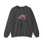 Botanical Orchid Graphic Sweatshirt | Japanese Aesthetics Streetwear Crewneck