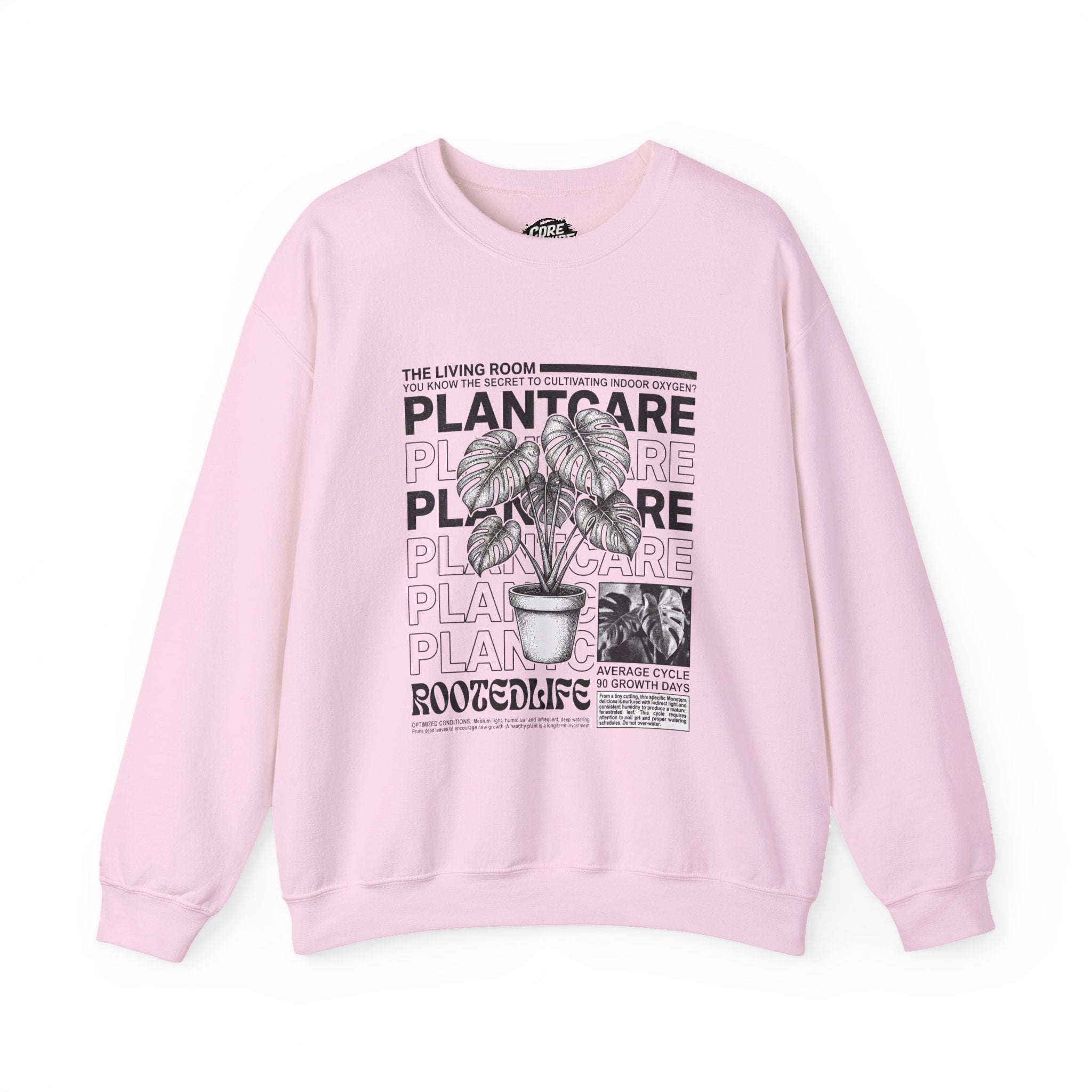 Plant Care Crewneck Sweatshirt — 'Magazine styled' Graphic