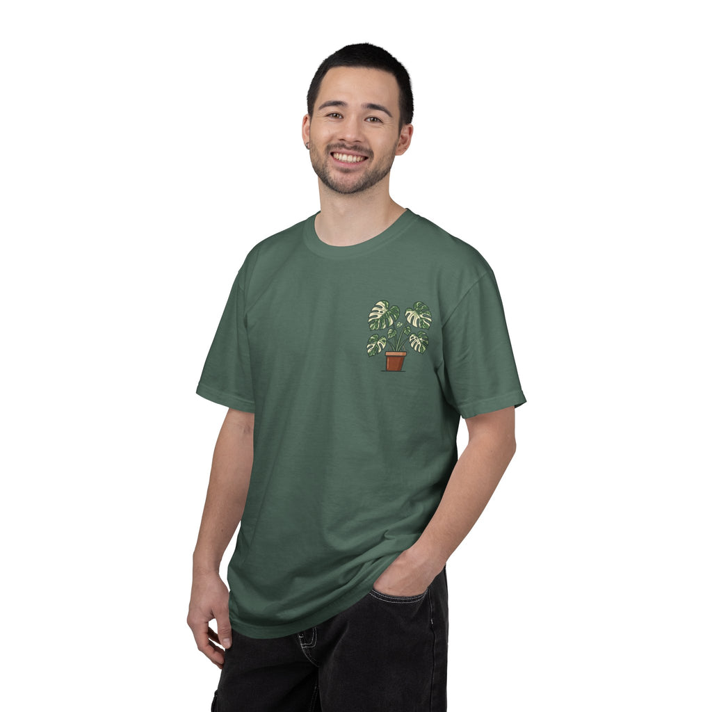 "Grow Through What You Go Through" Variegated Monstera Shirt - Rare Plant Botanical Tee