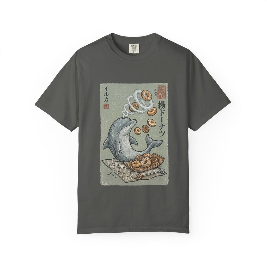 Dolphin & Doughnuts Ukiyo-e Tee | Ironic Japanese Art Streetwear