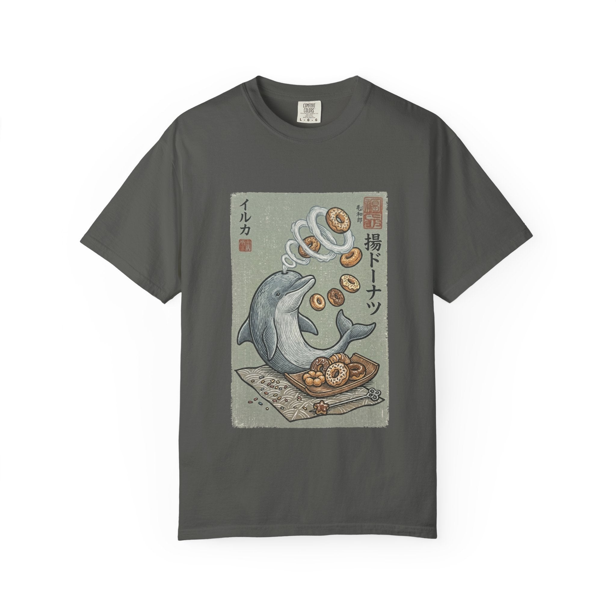 Dolphin & Doughnuts Ukiyo-e Tee | Ironic Japanese Art Streetwear
