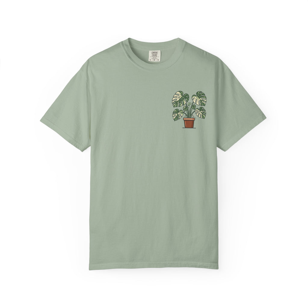 "Grow Through What You Go Through" Variegated Monstera Shirt - Rare Plant Botanical Tee
