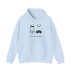 Gaming Controllers Hoodie — “Pick Your Weapon” Retro Console Controller Sweatshirt