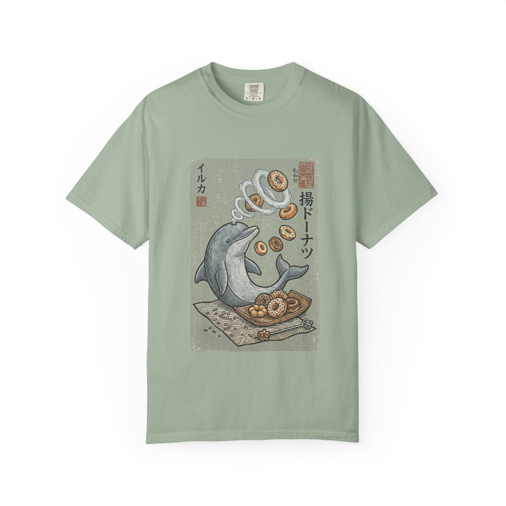 Dolphin & Doughnuts Ukiyo-e Tee | Ironic Japanese Art Streetwear