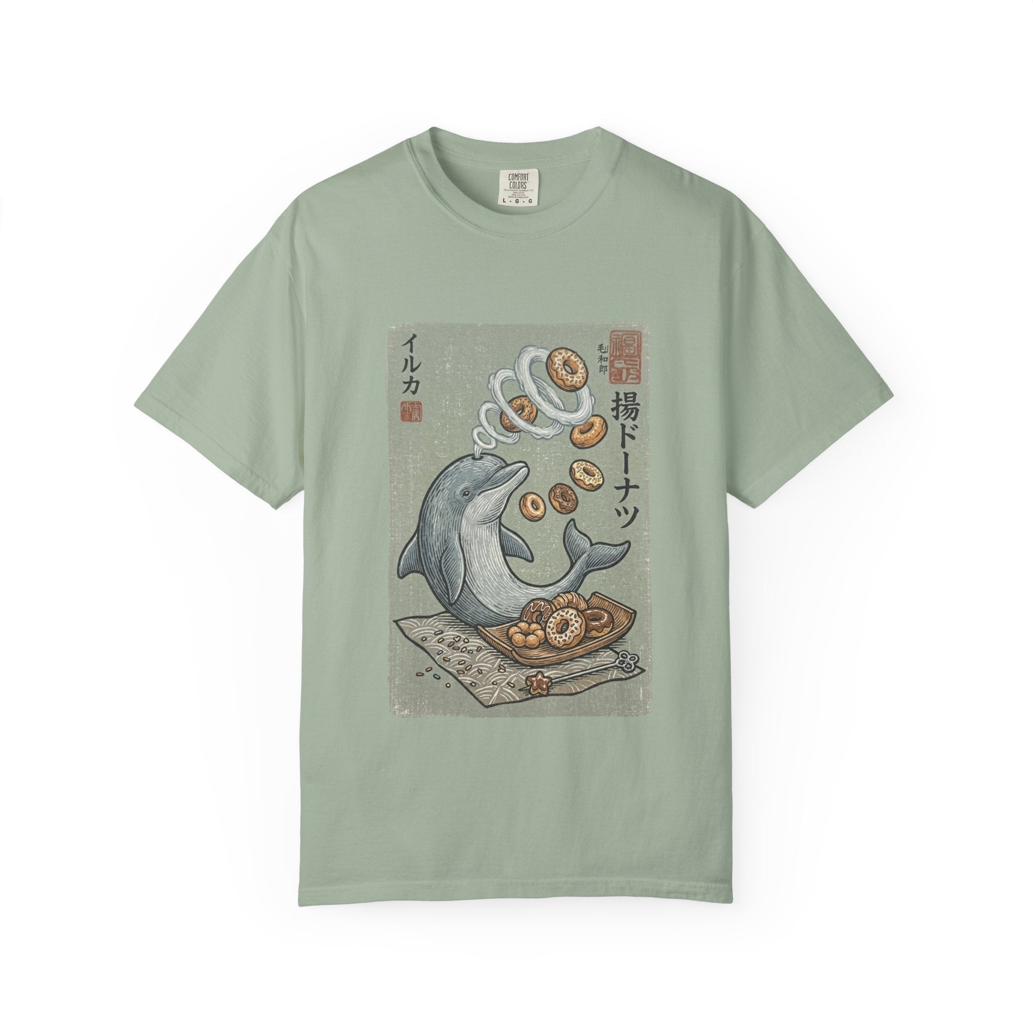 Dolphin & Doughnuts Ukiyo-e Tee | Ironic Japanese Art Streetwear