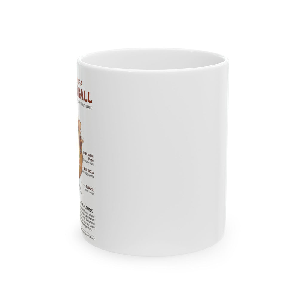 Ceramic Mug — Funny Takoyaki Recipe Illustration Coffee Cup (11oz & 15oz)