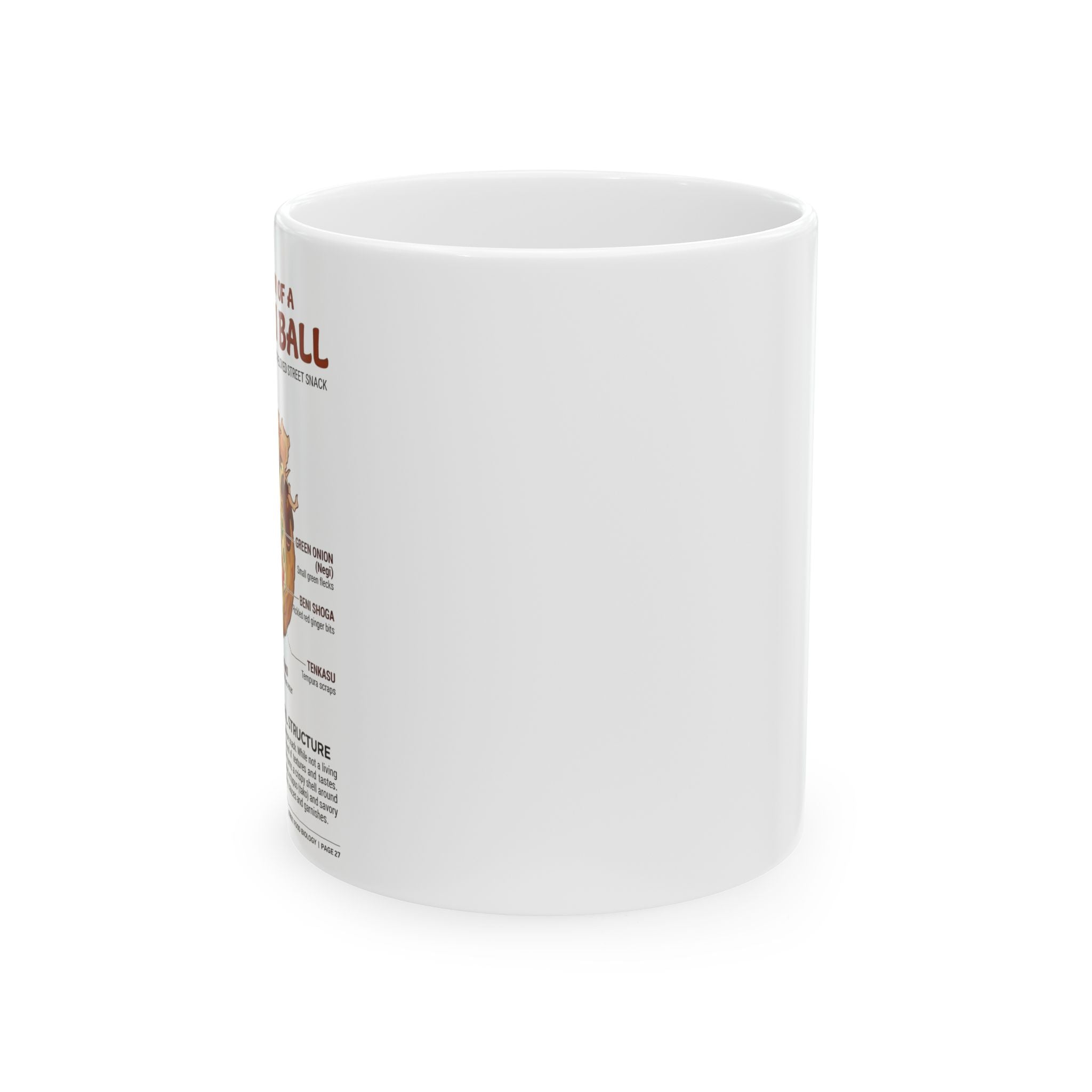 Ceramic Mug — Funny Takoyaki Recipe Illustration Coffee Cup (11oz & 15oz)