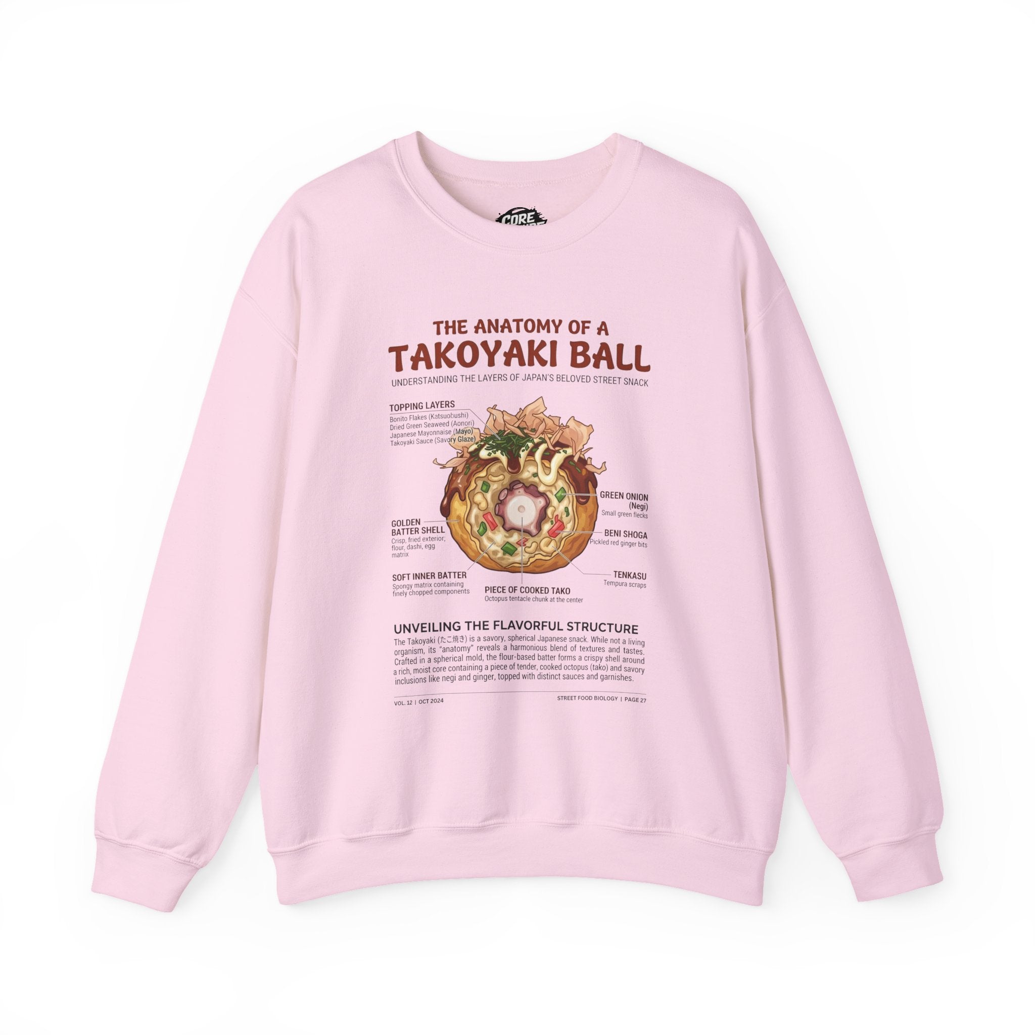 "Anatomy of a Takoyaki" Sweatshirt - Japanese Street Food Science Crewneck