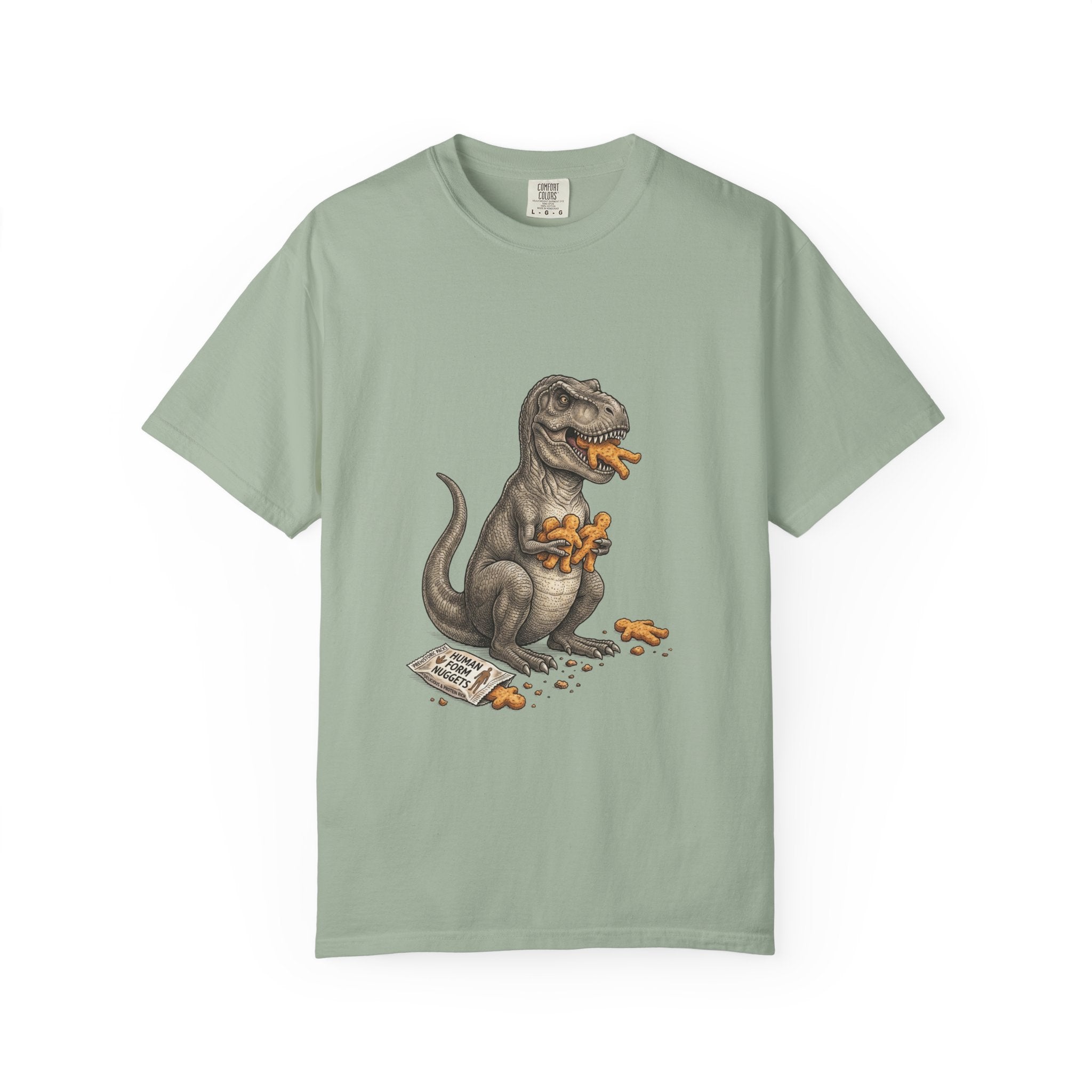 T-Rex eating Human Nuggies - Core Culture Graphic Tee
