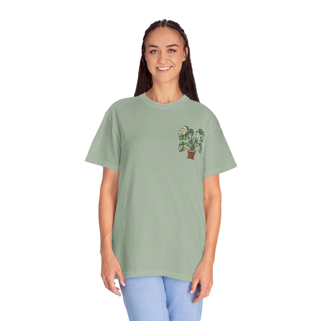 "Grow Through What You Go Through" Variegated Monstera Shirt - Rare Plant Botanical Tee