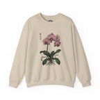 Botanical Orchid Graphic Sweatshirt | Japanese Aesthetics Streetwear Crewneck
