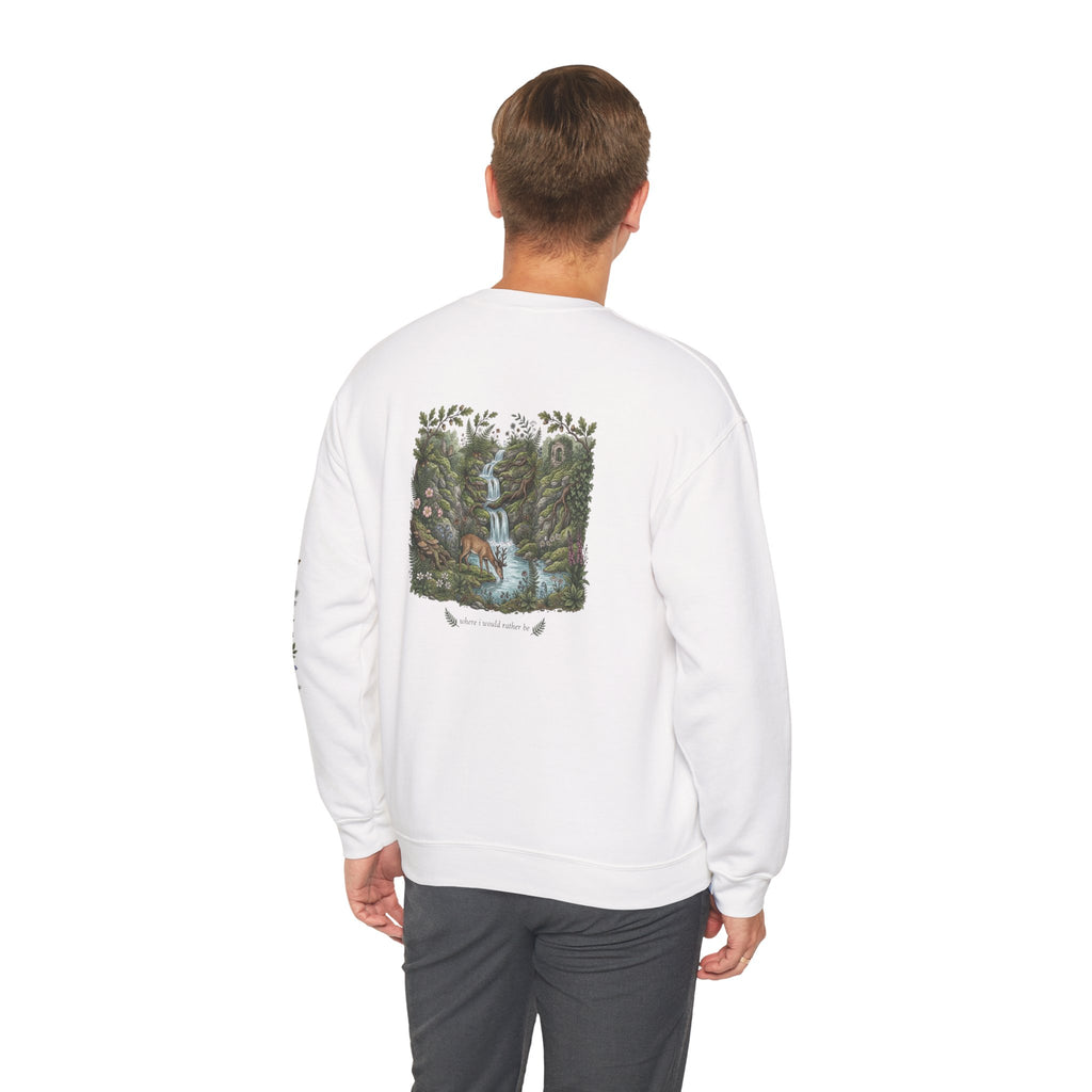 Nature Scene Crewneck Sweatshirt — Woodland Nature Pullover