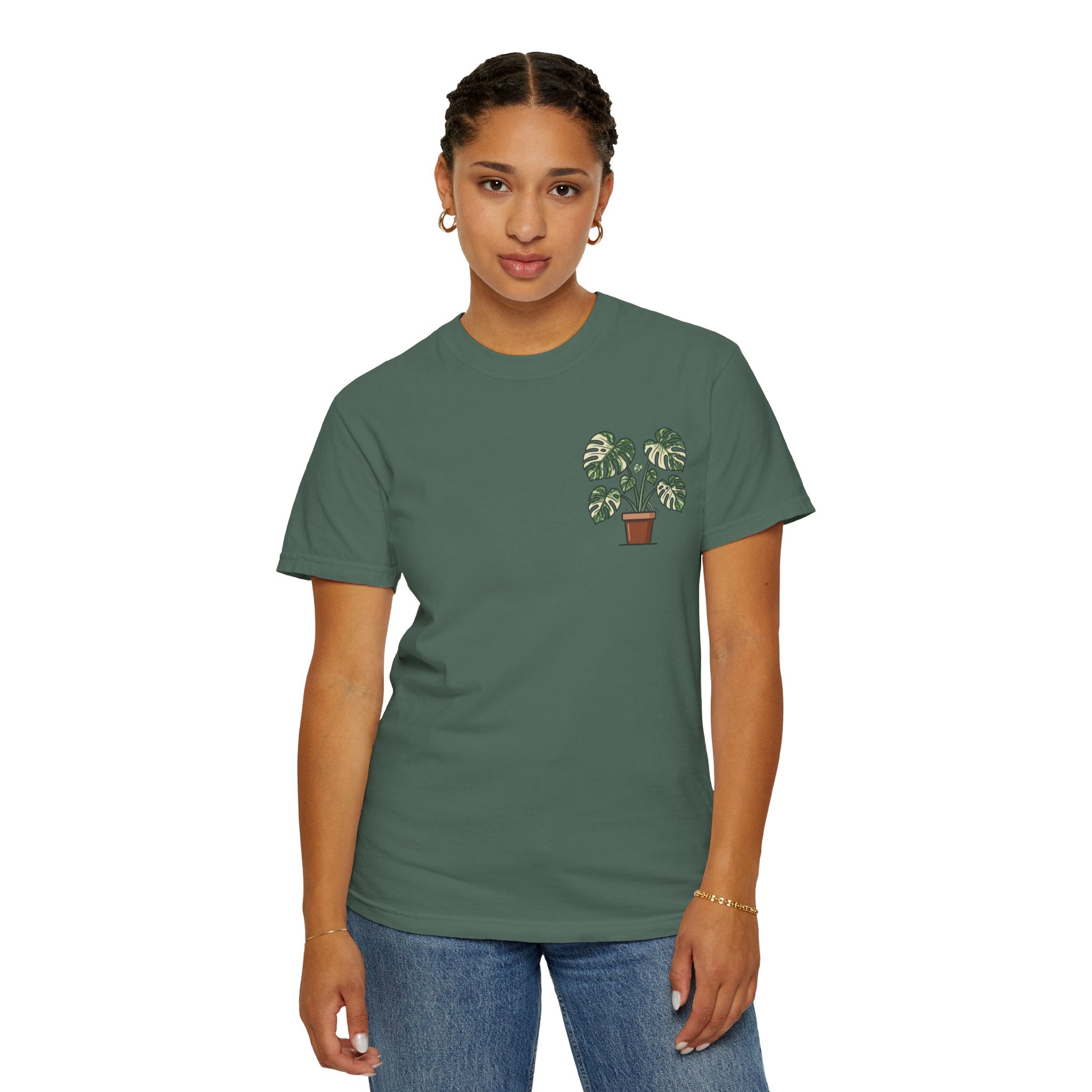 "Grow Through What You Go Through" Variegated Monstera Shirt - Rare Plant Botanical Tee