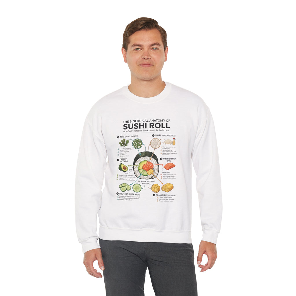 "Anatomy of a Sushi Roll" Sweatshirt - Japanese Food Crewneck