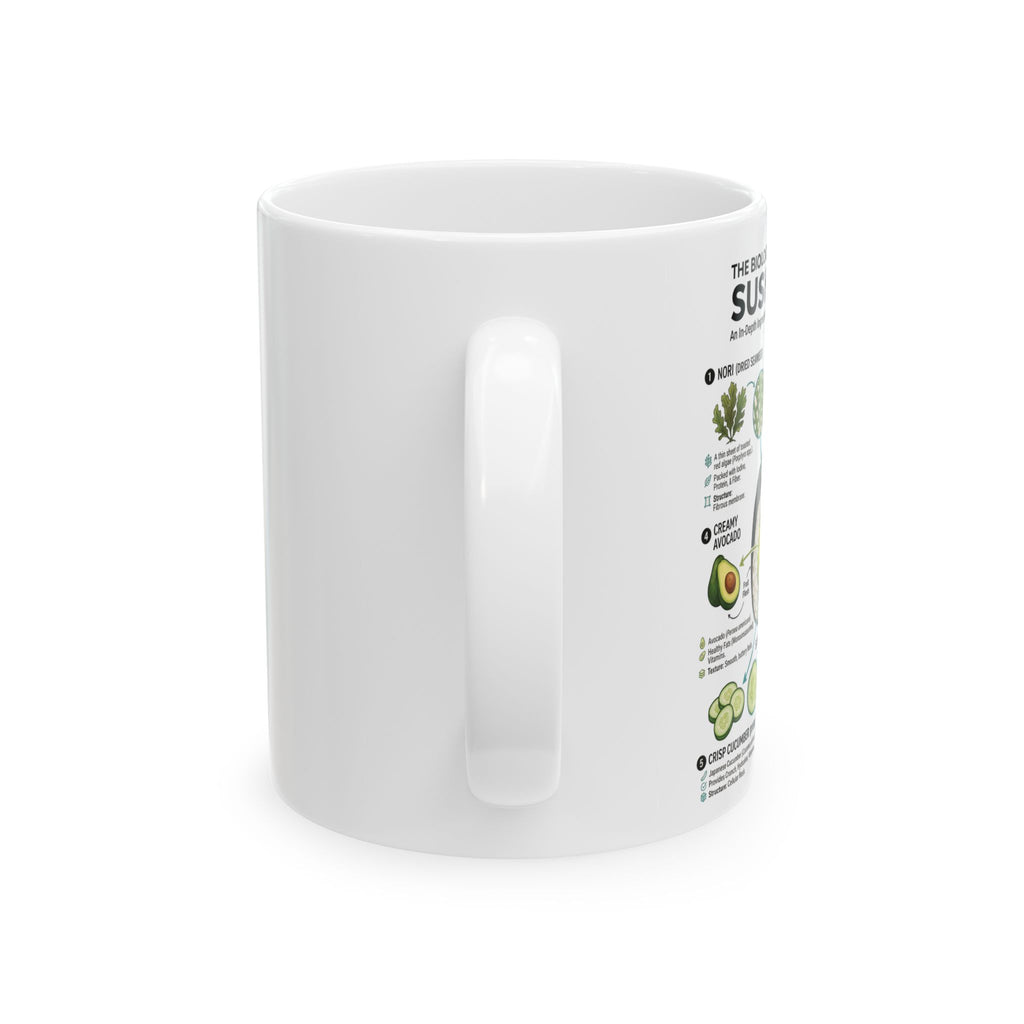 "Anatomy of a Sushi Roll" Mug - Japanese Food Science Ceramic Coffee Cup