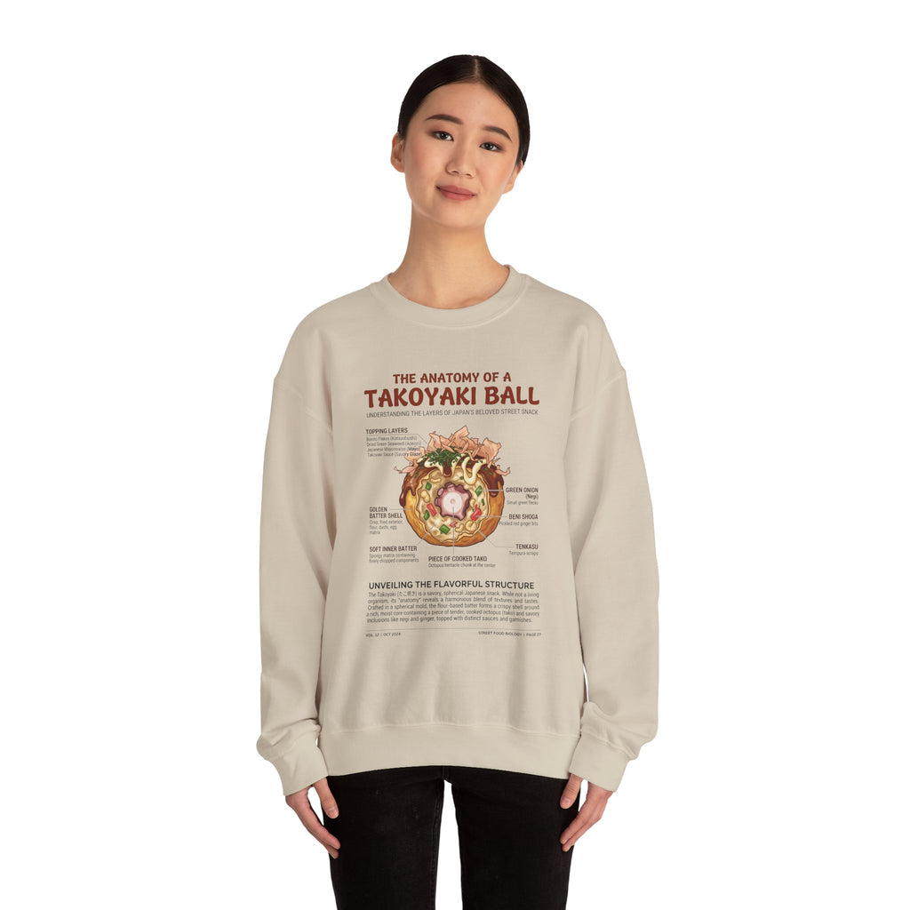 "Anatomy of a Takoyaki" Sweatshirt - Japanese Street Food Science Crewneck