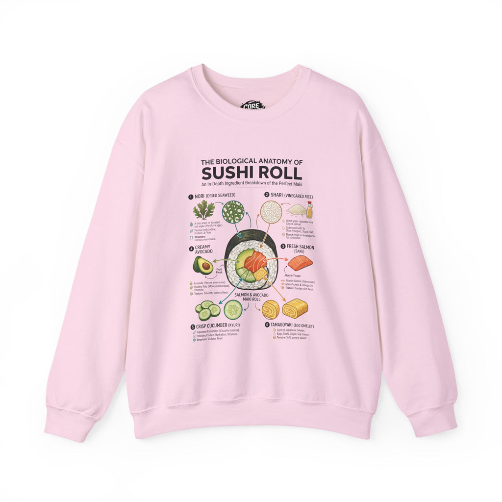 "Anatomy of a Sushi Roll" Sweatshirt - Japanese Food Crewneck