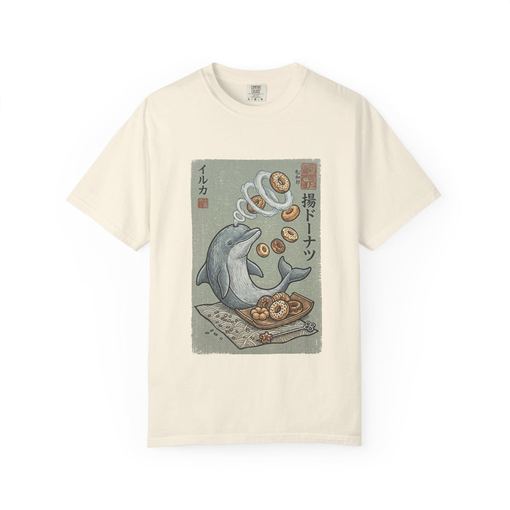 Dolphin & Doughnuts Ukiyo-e Tee | Ironic Japanese Art Streetwear