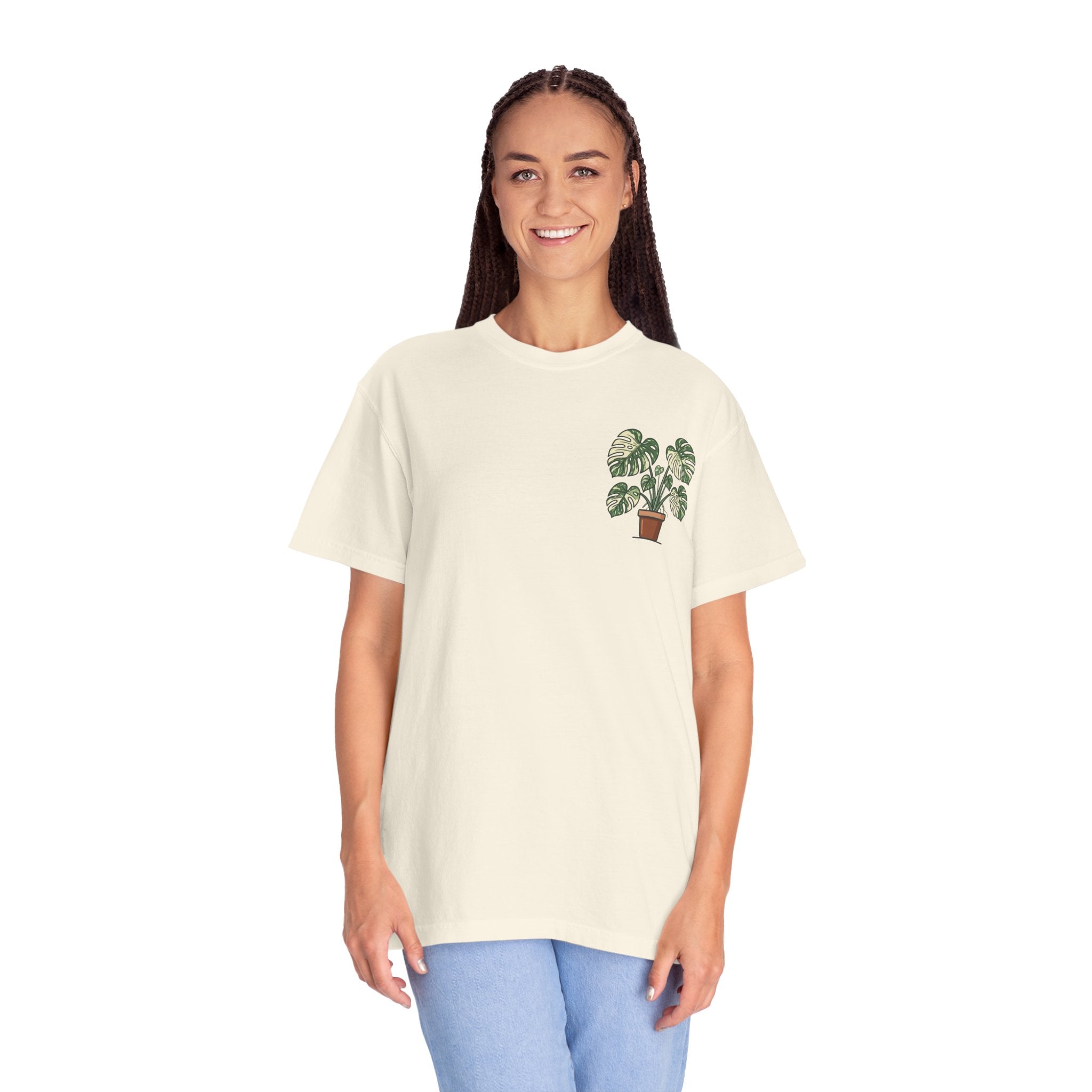 "Grow Through What You Go Through" Variegated Monstera Shirt - Rare Plant Botanical Tee