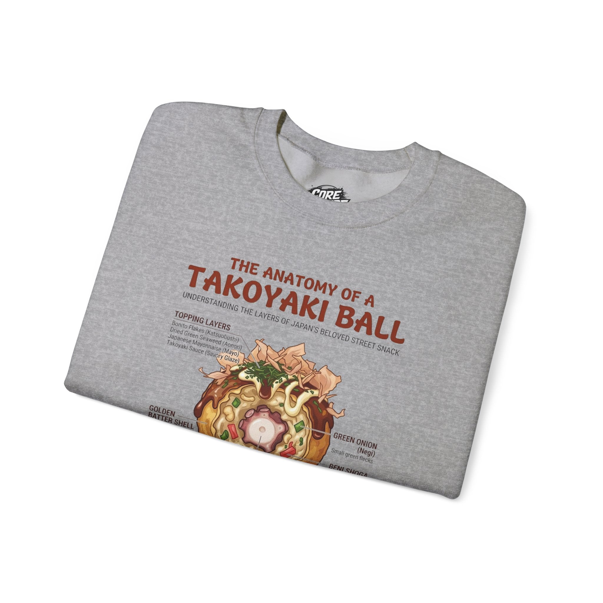 "Anatomy of a Takoyaki" Sweatshirt - Japanese Street Food Science Crewneck