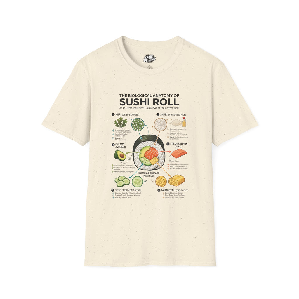 "Anatomy of a Sushi Roll" T-Shirt - Biological Textbook Graphic Tee