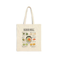 "Anatomy of a Sushi Roll" Tote bag | Foodie Streetwear Canvas Bag