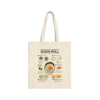 "Anatomy of a Sushi Roll" Tote bag | Foodie Streetwear Canvas Bag