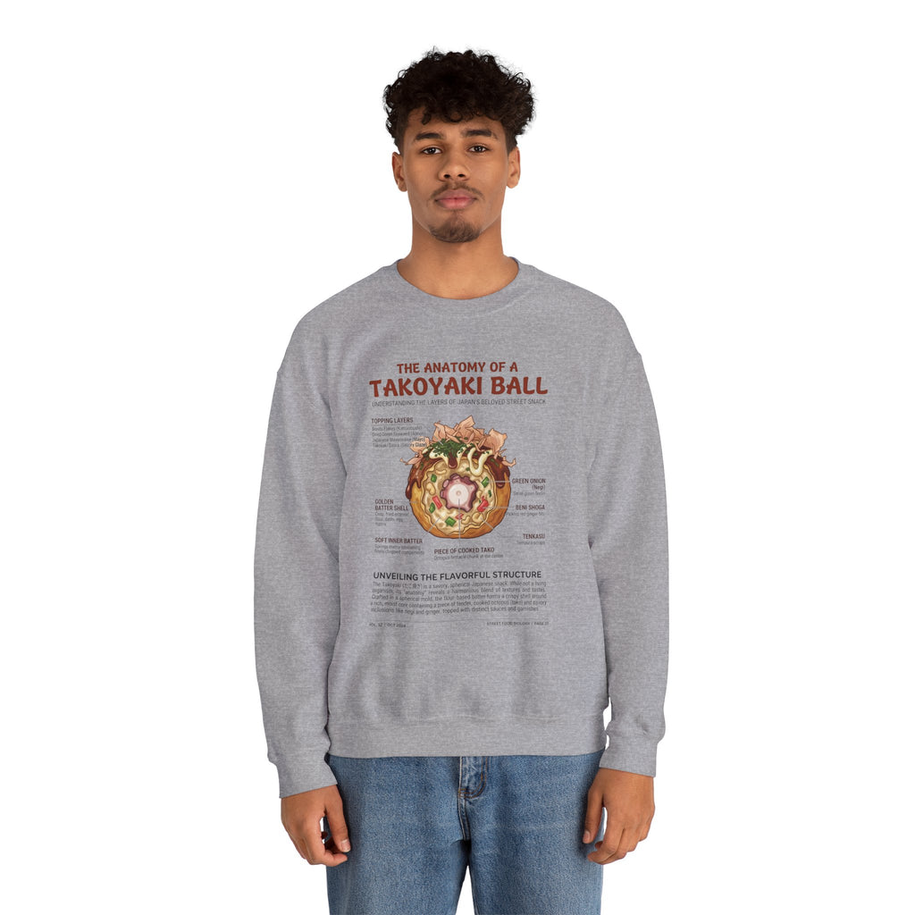 "Anatomy of a Takoyaki" Sweatshirt - Japanese Street Food Science Crewneck