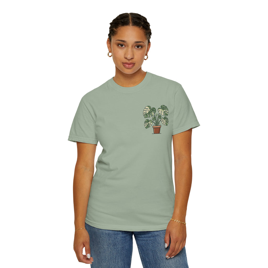 "Grow Through What You Go Through" Variegated Monstera Shirt - Rare Plant Botanical Tee