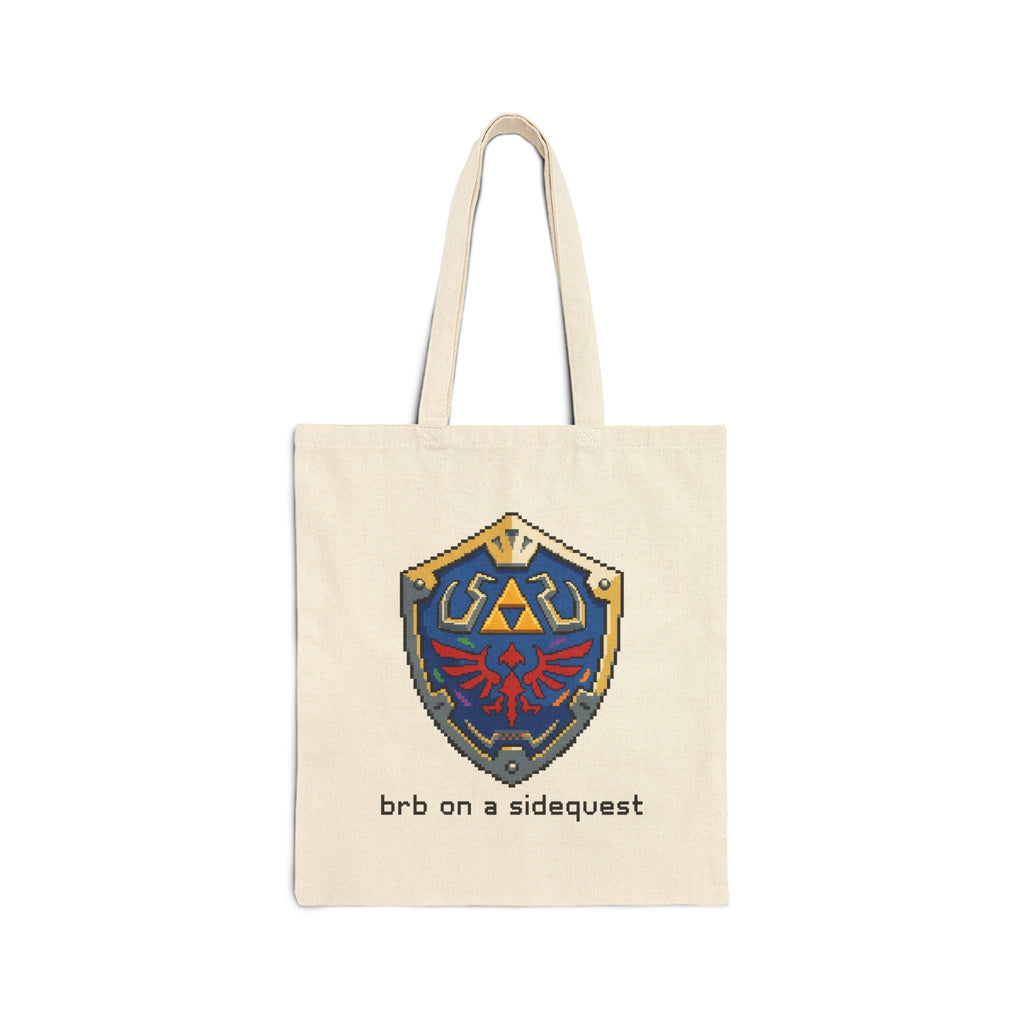 Tote — "brb on a sidequest" Gamer Shield Graphic