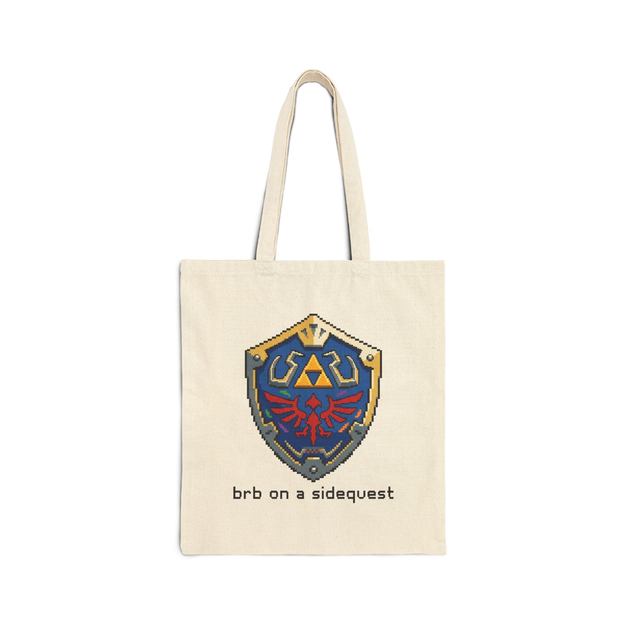 Tote — "brb on a sidequest" Gamer Shield Graphic