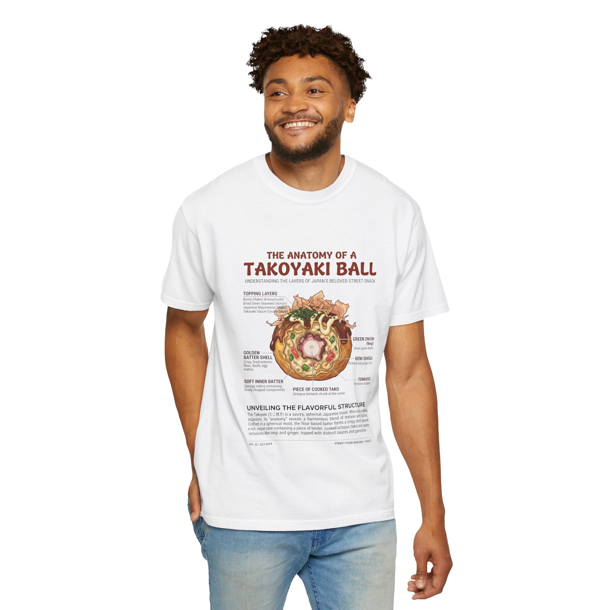 "Anatomy of a Takoyaki" T-Shirt - Japanese Street Food Science Crewneck