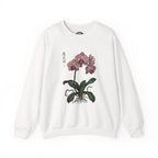 Botanical Orchid Graphic Sweatshirt | Japanese Aesthetics Streetwear Crewneck