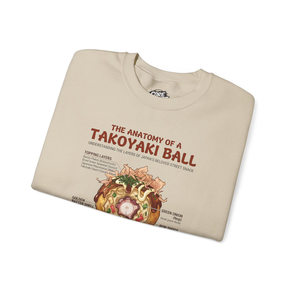 "Anatomy of a Takoyaki" Sweatshirt - Japanese Street Food Science Crewneck