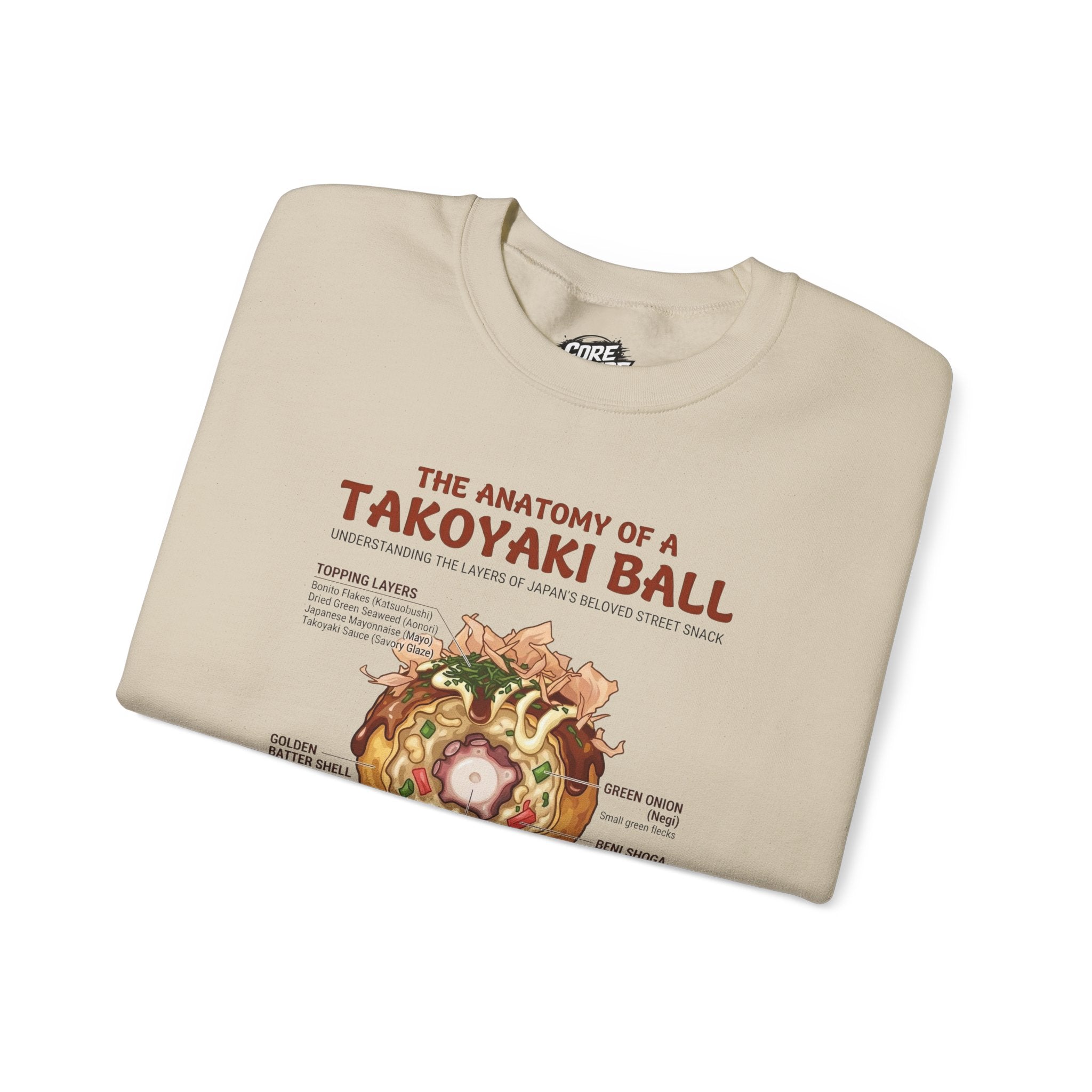 "Anatomy of a Takoyaki" Sweatshirt - Japanese Street Food Science Crewneck