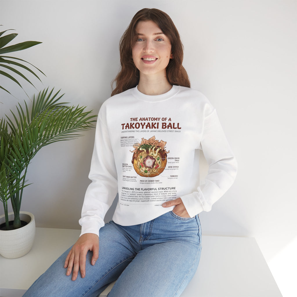 "Anatomy of a Takoyaki" Sweatshirt - Japanese Street Food Science Crewneck