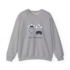 Gaming Controllers Crewneck Sweatshirt — "Pick Your Weapon" Gamer Pullover