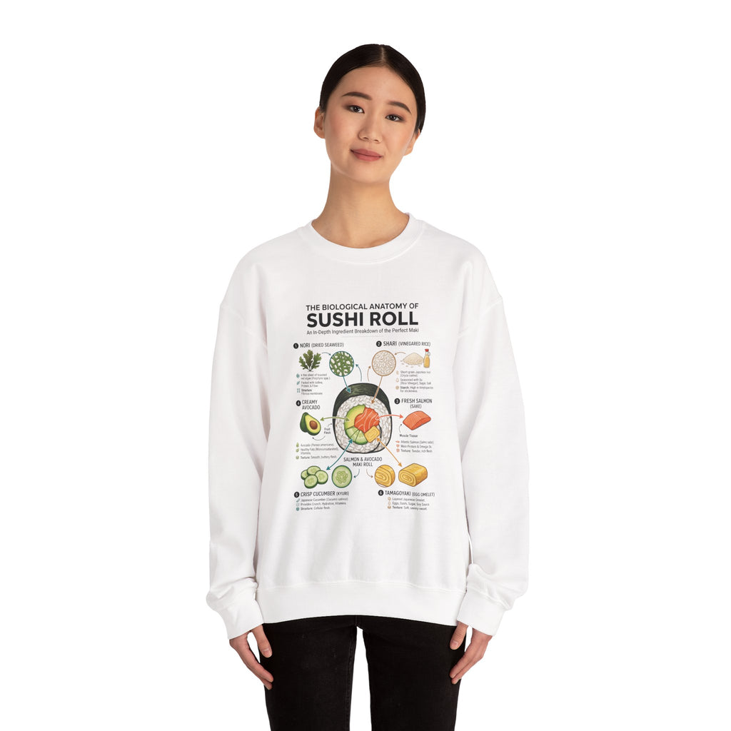 "Anatomy of a Sushi Roll" Sweatshirt - Japanese Food Crewneck