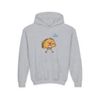 Youth Hoodie — Cute Walking Taco Graphic "So Good!" Kids Pullover