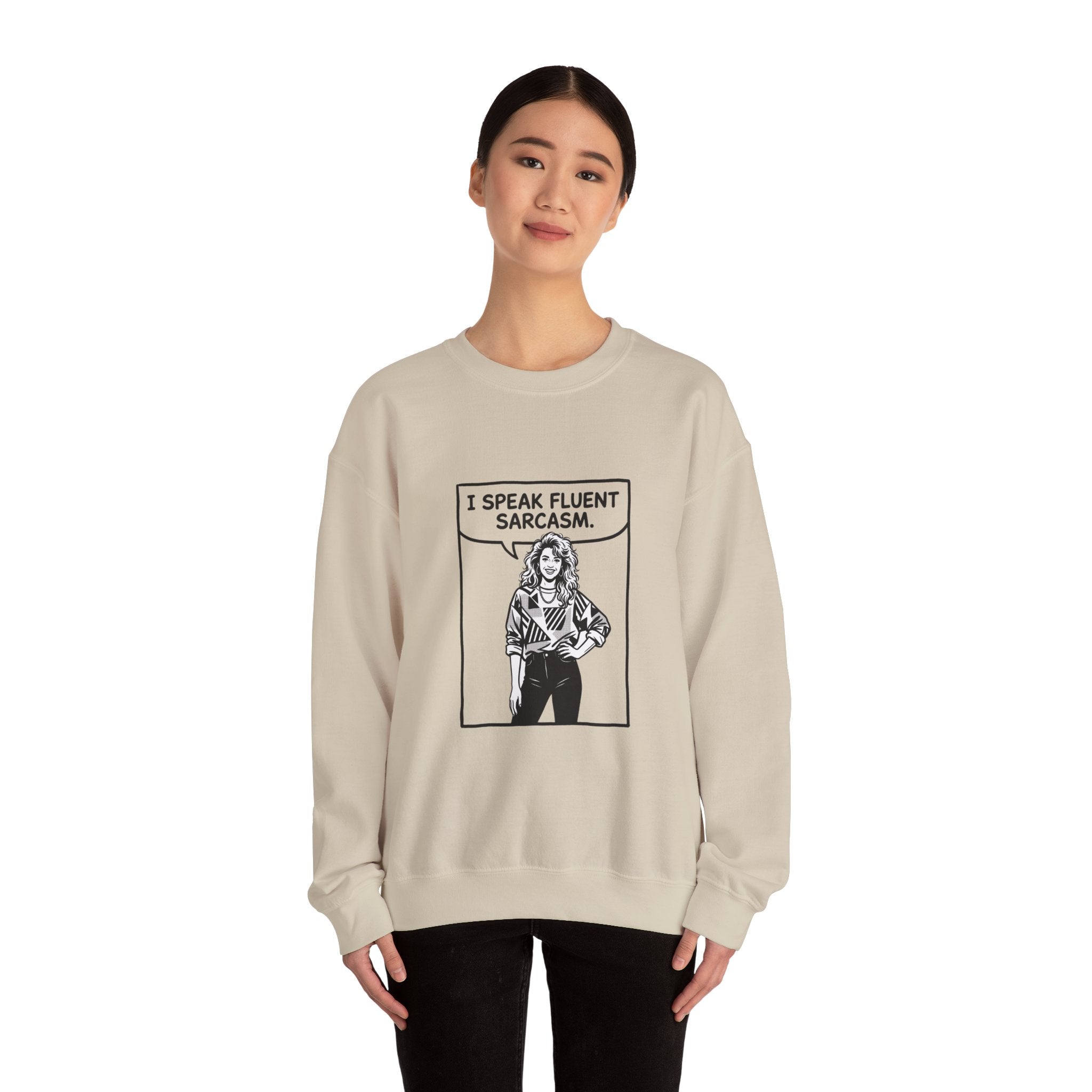 I Speak Fluent Sarcasm Sweatshirt – Comic Book Style Graphic Pullover