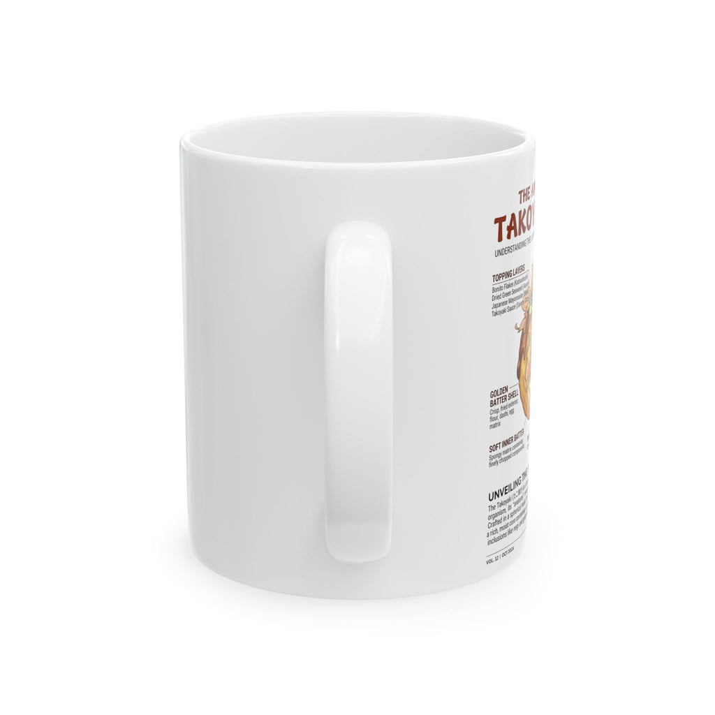 Ceramic Mug — Funny Takoyaki Recipe Illustration Coffee Cup (11oz & 15oz)